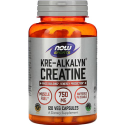 Креатин NOW (Нау) Kre-Alkalyn Creatine Sports капсулы 750 мг флакон 120 шт