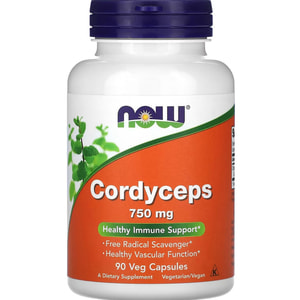 Кордіцепс NOW (Нау) Cordyceps капсули по 750 мг флакон 90 шт