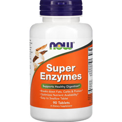 Ферменти для травлення NOW (Нау) Super Enzymes таблетки флакон 90 шт