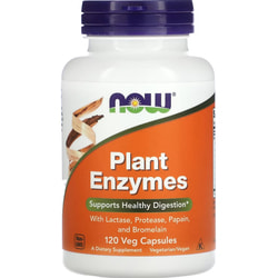 Ферменты для пищеварения NOW (Нау) Plant Enzymes капсулы флакон 120 шт