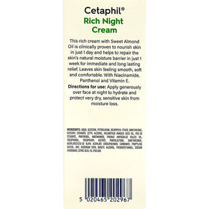 Крем для лица CETAPHIL (Сетафил) Rich Night Cream ночной для сухой и чувствительной кожи 50 г