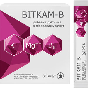 Віткам-В гель для нормализації функціонування нервової та серцево-судинної системи в пакетах по 25 г 30 шт