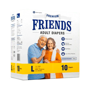 Подгузники для взрослых FRIENDS (Френдс) Premium L Large (Лардж) 90-166 см 10 шт