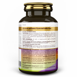 Вітаміни NOVEL (Новел) Kids Multivitamin + Mineral Мультивітамін для дітей та підлітків таблетки жувальні флакон 60 шт