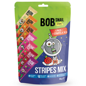 Конфеты детские натуральные Bob Snail (Боб Снеил) Улитка Боб страйпсы ассорти