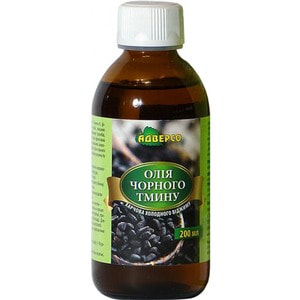 Масло пищевое Адверсо семян черного тмина холодного отжима 200 мл