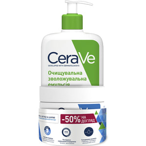 Набір CERAVE (Сераве) Бом Емульсія зволожуюча 473 мл + Крем зволожуючий 340 мл 2024