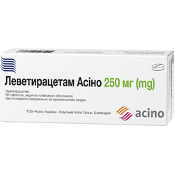 Леветирацетам Асино табл. п/о 250мг №30