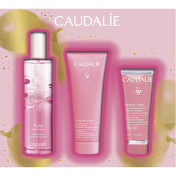 Набір CAUDALIE (Кадалі) Rose de Vigne Xmas 2024 крем для рук 30 мл + гель для душу 50 мл + вода туалетна 50 мл