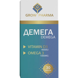 Демега капсули м'які желатинові для поліпшення роботи серцево-судинної, імунної, нервової, ендокринної, репродуктивної упаковка 30 шт