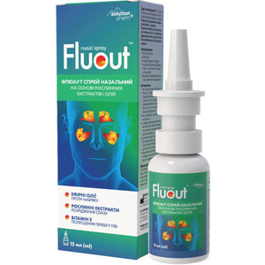 Флюаут спрей для носа на основе растительных экстрактов и масел флакон 15 мл Solution pharm