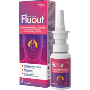 Флюаут спрей для носа с коллоидным серебром и экстрактом цикламена флакон 15 мл Solution Pharm