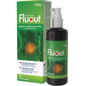 Флюаут спрей для горла с хлорофилиптом флакон 30 мл Solution pharm