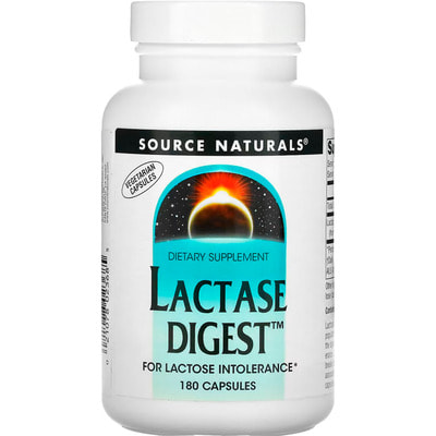 Лактаза SOURCE NATURALS (Сорс Нейчералс) Lactase Digest капсулы 180 шт