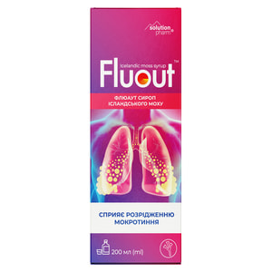Флюаут сироп исландского мха от кашля флакон 200 мл Solution pharm