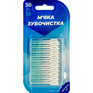 Зубочистки мягкие GREENWICH (Гринвич) Soft picks KLL049 интердентальные йоршик межзубной размер М 30 шт