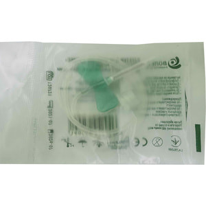 Катетер внутривенный тип Батерфляй (бабочка) для внутривенного введения лекарственных средств размер G21 зеленый Волес