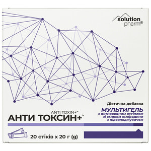 Анти Токсин+ Мульті гель актив. вугілля+смородина пакет 20г №20 Solution pharm