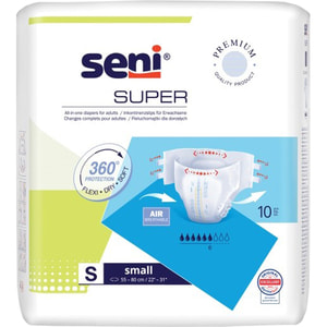 Подгузники для взрослых SENI (Сени) Super Small (Супер Смол) размер S/1 10 шт