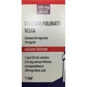 Кальция фолинат-Виста р-р д/ин. 10мг/мл фл. 20мл (200мг) №1