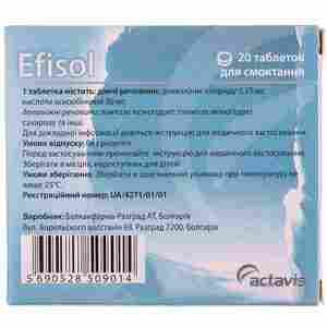 Ефізол табл. д/смокт. №20