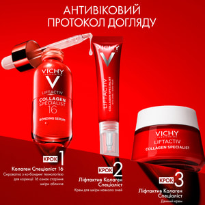 Сыворотка для лица VICHY (Виши) Лифтактив Коллаген Специалист с ко-бондинг технологией для коррекции 16 признаков старения кожи 30 мл