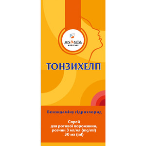 Тонзихелп спрей д/ротов. пол. р-р 3мг/мл фл. 30мл