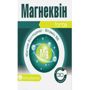 Магнеквин Форте капсулы успокаивающего действия, для улучшения памяти и запоминания 30 шт