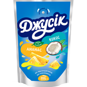 Напиток соковый детский ДЖУСИК Ананасово-кокосовый 200 мл