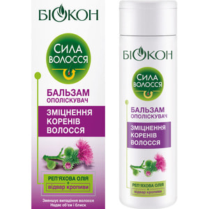 Бальзам-ополіскувач для волосся БІОКОН Сила волосся Зміцнення коренів волосся 205 мл