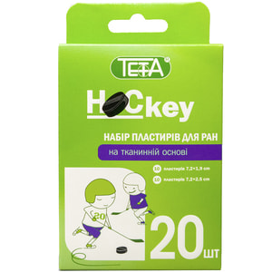 Пластырь бактерицидный Teta (Тета) Hockey Набор для ран на тканевой основе 20 шт