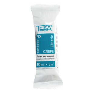 Бинт медицинский эластичный фиксирующий размер 10 см  х 5 м Teta 26 г/м2