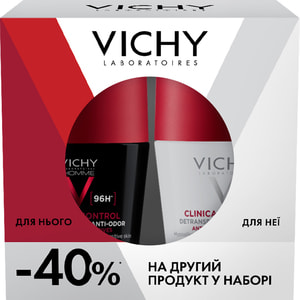 Набір VICHY (Віши) Бом Дезодоранти жіночий + чоловічий 96 годин 2025