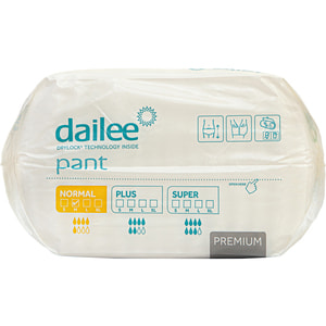 Підгузки-труси для дорослих DAILEE Pant Premium (Дайлі) Normal Medium (Нормал Медіум) розмір М/2 14 шт
