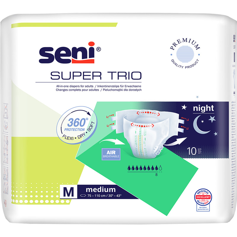 Підгузки для дорослих Seni (Сені) Super Trio Night Medium (Супер