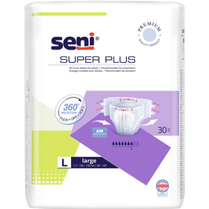 Подгузники для взрослых Seni (Сени) Super Plus Large (Супер Плюс Ладж) AIR размер L/3 30 шт