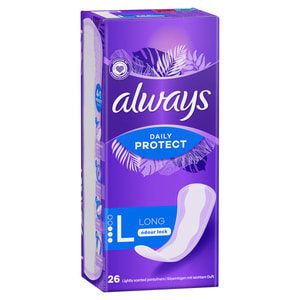 Прокладки щоденні жіночі ALWAYS (Олвейс) Daily Protect Long Нейтралізація запаху ароматизовані 26 шт
