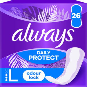 Прокладки ежедневные женские ALWAYS (Олвейс) Daily Protect Long Нейтрализация запаха ароматизированные 26 шт