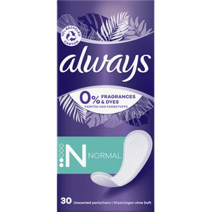 Прокладки ежедневные женские ALWAYS (Олвейс) Daily Fresh Normal 0% отдушок и красителей 30 шт