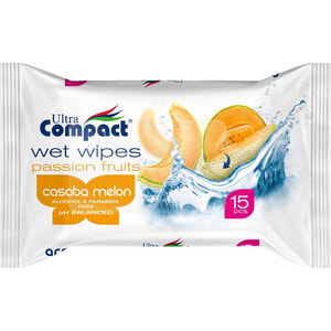 Салфетки влажные ULTRA COMPACT (Ультра компакт) Fruits в ассортименте 15 шт