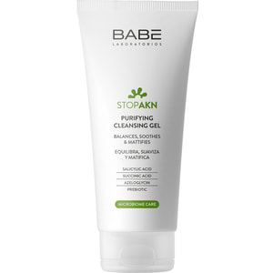 Гель для лица BABE LABORATORIOS (Бабе Лабораториос) Stop Akn (Стоп Акн) Microbiome Friendly очищающий для жирной и проблемной кожи 200 мл
