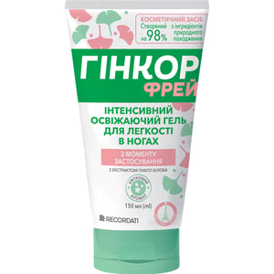 Гинкор Фрей Гель для легкости в ногах интенсивный освежающий 150 мл