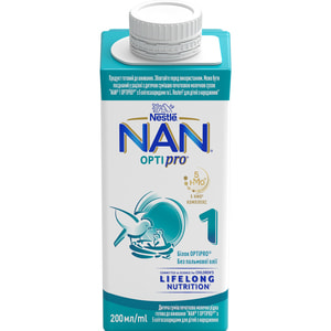 Смесь молочная детская NESTLE (Нестле) Нан 1 Optipro (Оптипро) с рождения жидкая 200 мл