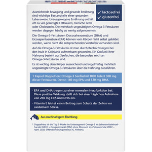 Доппельгерц Актив Омега-3 с рыбьим жиром и витамином Е капсулы для снижения риска сердечно-сосудистых заболеваний 4 блистера по 20 шт