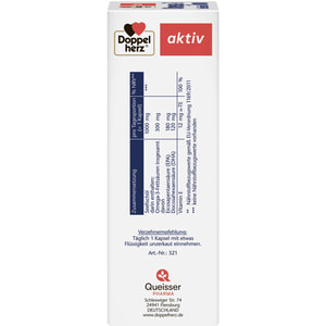 Доппельгерц Актив Омега-3 с рыбьим жиром и витамином Е капсулы для снижения риска сердечно-сосудистых заболеваний 4 блистера по 20 шт