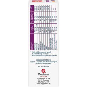 Доппельгерц Актив Глюкозамін + Куркума 1000 + Вітамін С таблетки для підтримки хрящів та кісток та м’язів 4 блистера по 10 шт