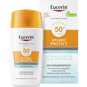 Флюид для лица EUCERIN (Юцерин) Hydro Protect солнцезащитный ультралегкий для увлажнения кожи SPF50+ 50 мл