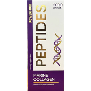 Пептиди морського колагену зі смаком лимону POWERFOOD (Паверфуд) з підсолоджувачем флакон 500 мл