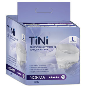 Підгузники-трусики для дорослих TINI Norma (Тіні Норма) розмір L (100-135 см) 10 шт
