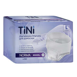 Підгузки-трусики для дорослих TINI Norma (Тіні Норма) розмір L (100-135 см) 30 шт